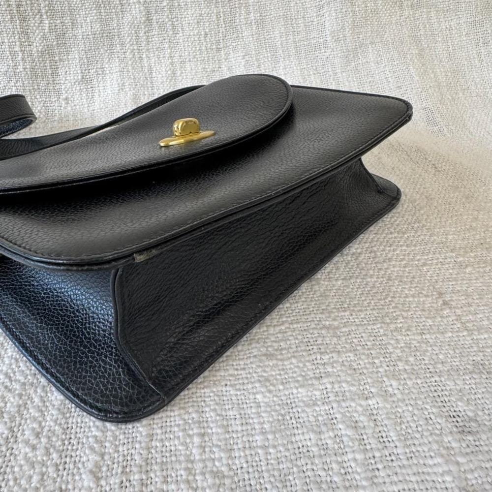 Vintage Coach Spence Bag‎ Black Leather Shoulder Bag Made in Italy - Picture 6 of 10